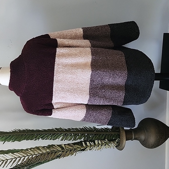 Maurices Multicolored Striped 3/4 Zip Long Sleeve Pullover - Picture 2 of 12